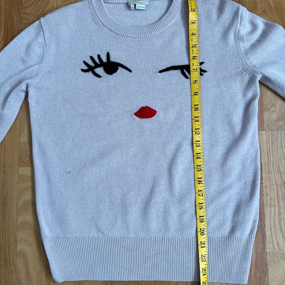 Kate Spade Lavender Bloome Street Winking Eye Sweater sz XS - Picture 3 of 8